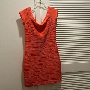 Gorgeous orange strapless dress, ( Brat Star ) X-Large. Perfect for a night out!